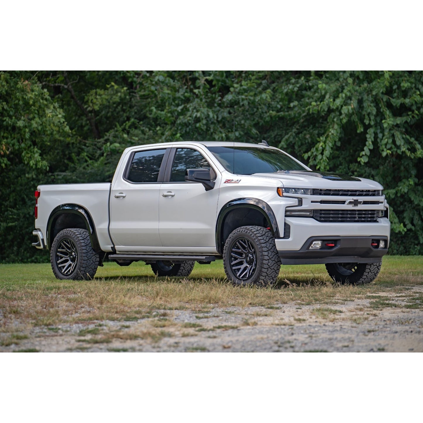 ROUGH COUNTRY Hood Scoop | GLT Glacier Blue | Chevy Silverado 1500 2WD/4WD (2019-2026 & Classic) | HS10010-GLT