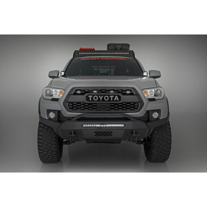 ROUGH COUNTRY LED Light Kit | Ditch Mount | Black Series Round | 3.5 Inch | Amber DRL | Toyota Tacoma (16-23) | 71085