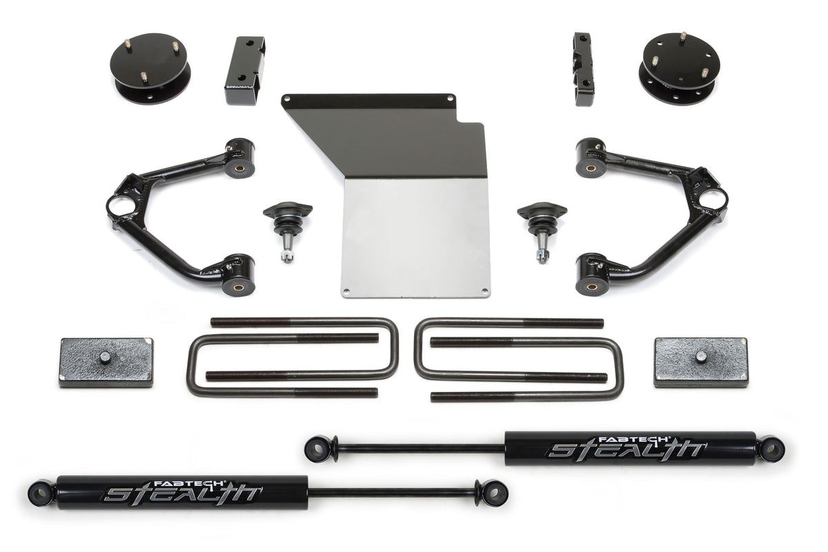 FABTECH | 3" Ball Joint UCA Lift Kit w/ Rear Stealth Shocks | Chevy Silverado / Gmc Sierra | K1059M — product image 1
