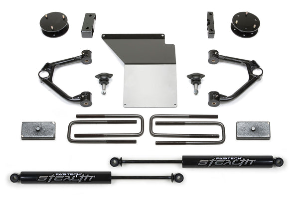FABTECH | 3" Ball Joint UCA Lift Kit w/ Rear Stealth Shocks | Chevy Silverado / Gmc Sierra | K1059M