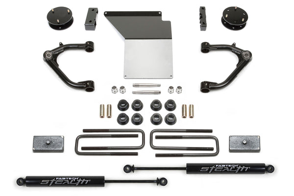 FABTECH | 3" Uniball UCA Lift Kit w/ Rear Stealth Shocks | Chevy Silverado / Gmc Sierra | K1062M