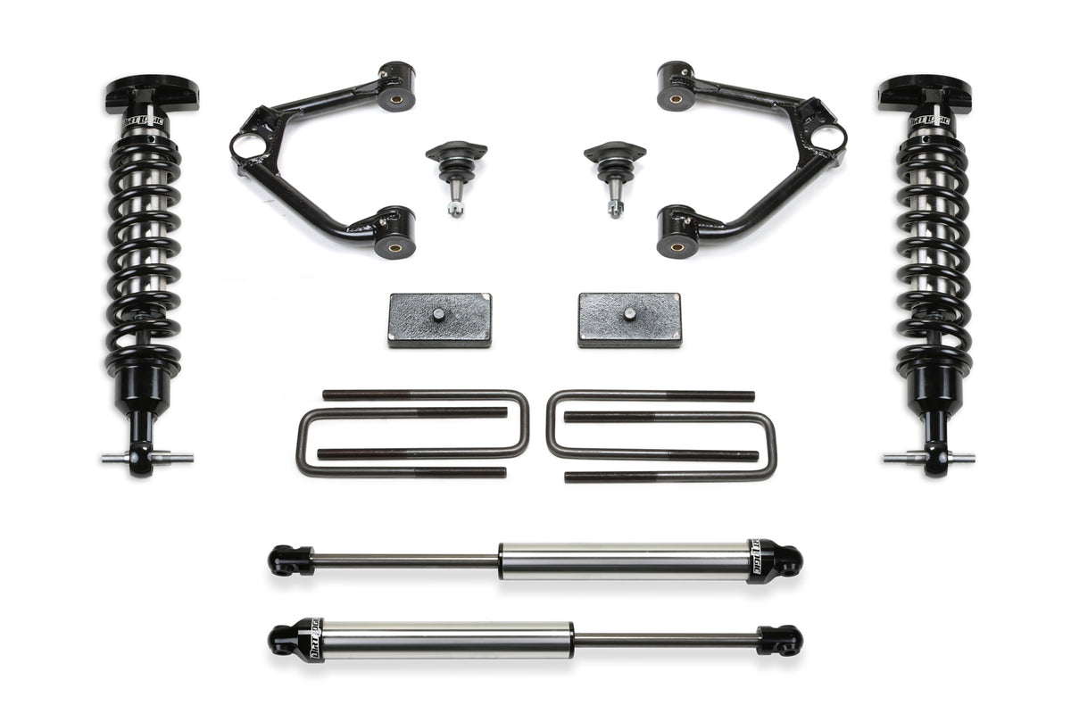 FABTECH | 3" Ball Joint UCA Lift Kit – Front Dirt Logic 2.5 Coilovers & Rear Dirt Logic 2.25 Shocks | Chevy Silverado / Gmc Sierra | K1189DL — product image 1