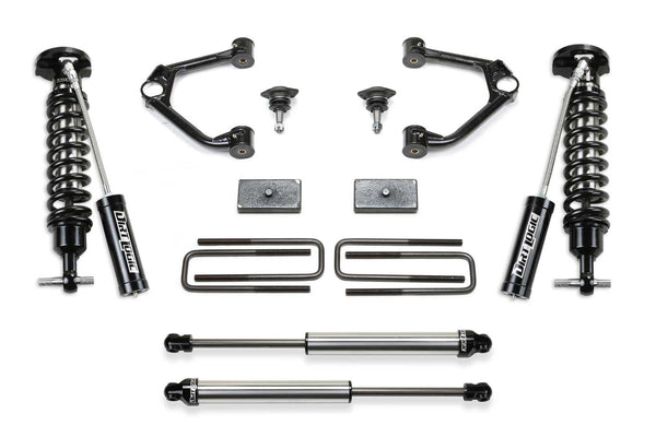 FABTECH | 3" Ball Joint UCA Lift Kit – Front Dirt Logic 2.5 Resi Coilovers & Rear Dirt Logic 2.25 Shocks | Chevy Silverado / Gmc Sierra | K1190DL