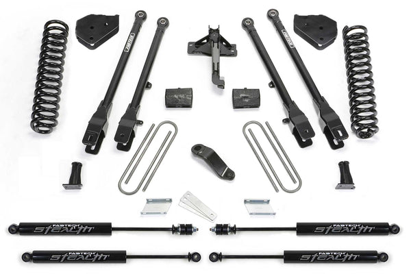 FABTECH | 4" 4 Link System w/ Stealth Shocks | Ford F250 / Ford F350 | K2216M