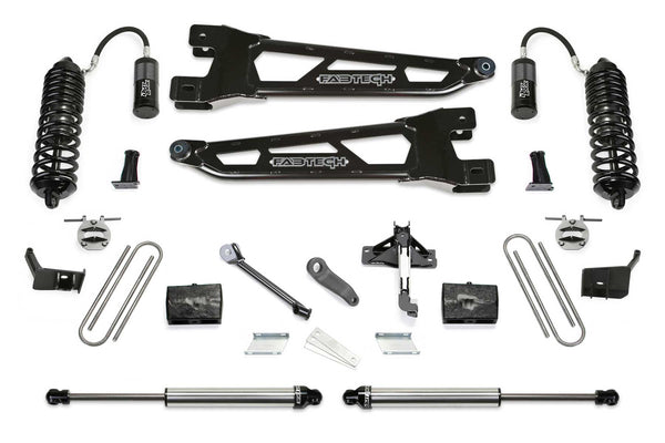 FABTECH | 4" Radius Arm System w/ Front Dirt Logic 4.0 Resi Coilovers & Rear DIrt Logic 2.25 Shocks | Ford F250 / Ford F350 | K2227DL