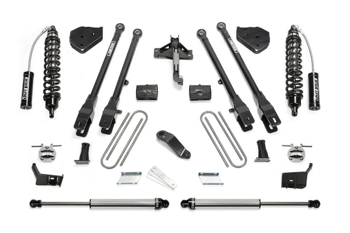 FABTECH | 6" 4 Link System w/ Front Dirt Logic 2.5 Resi Coilovers & Rear Dirt Logic 2.25 Shocks | Ford F250 / Ford F350 | K2244DL — product image 1