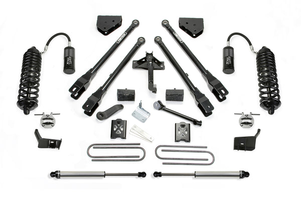 FABTECH | 6" 4 Link System w/ Front Dirt Logic 4.0 Resi Coilovers & Rear Dirt Logic Shocks | Ford F350 | K2288DL
