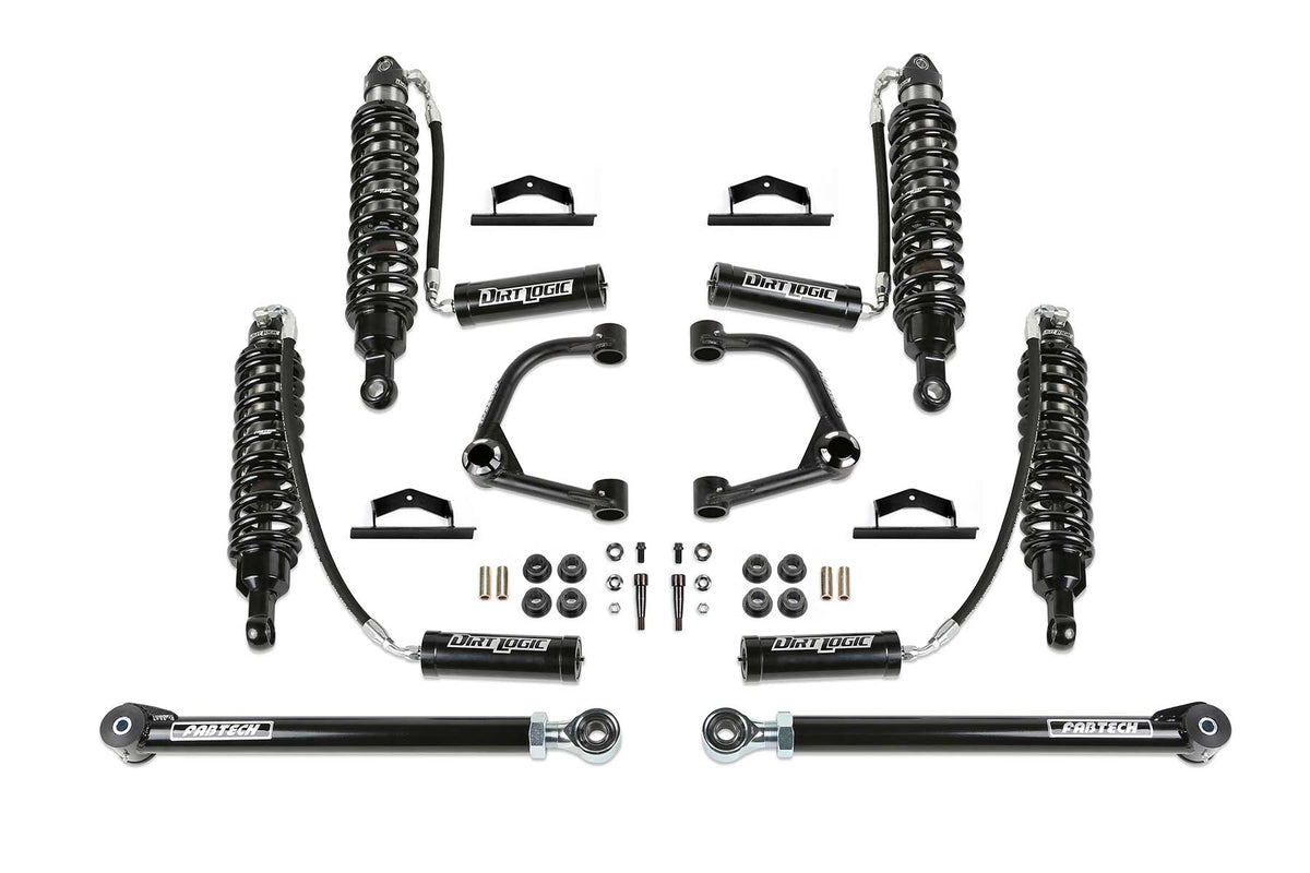 FABTECH | 3" Uniball UCA Lift Kit – Front Dirt Logic 2.5 Resi Coilovers & Rear Dirt Logic Resi Coilovers | Ford Bronco | K2389DL — product image 1