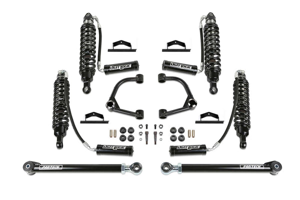 FABTECH | 3" Uniball UCA Lift Kit – Front Dirt Logic 2.5 Resi Coilovers & Rear Dirt Logic Resi Coilovers | Ford Bronco | K2389DL