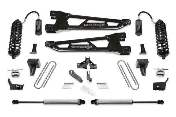 FABTECH | 4" Radius Arm Lift Kit – Front Dirt Logic 4.0 Resi Coilovers & Rear Dirt Logic 2.25 Shocks | Ford F250 / Ford F350 | K2408DL
