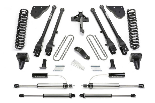 FABTECH | 4" 4 Link Lift Kit – Front Dirt Logic 2.25 Resi Shocks & Rear Dirt Logic 2.25 Shocks | Ford F250 / Ford F350 | K2410DL