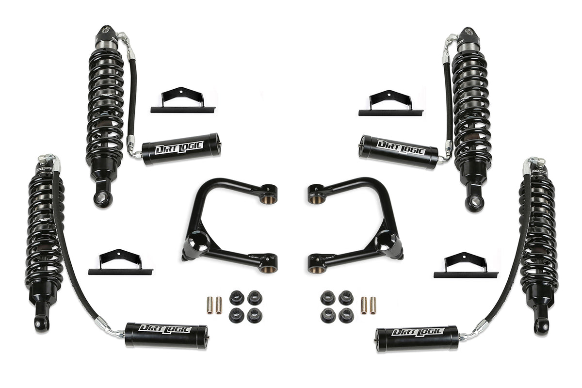 FABTECH | 4" Lift Kit – Front Dirt Logic 2.5 Resi Coilovers & Rear Dirt Logic Resi Coilovers | Ford Bronco | K2428DL — product image 1