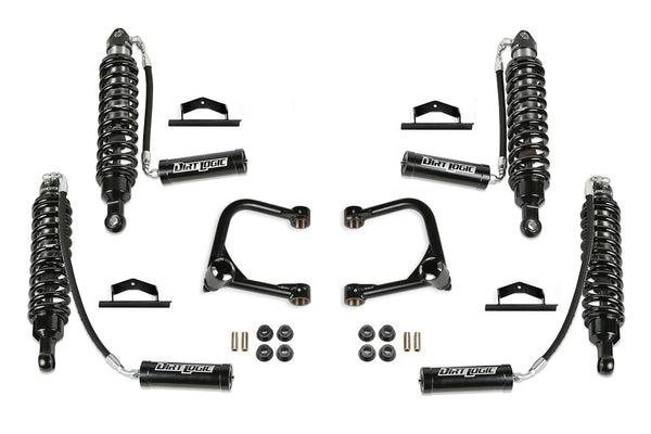 FABTECH | 4" Lift Kit – Front Dirt Logic 2.5 Resi Coilovers & Rear Dirt Logic Resi Coilovers | Ford Bronco | K2428DL