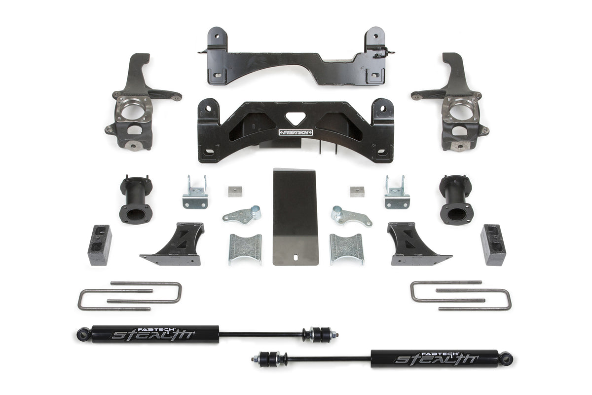 FABTECH | 6" Basic System w/ Coilover Spacers & Rear Stealth Shocks | Toyota Tundra | K7054M — product image 1