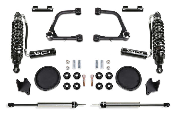 FABTECH | 3" Uniball UCA Lift Kit – Front Dirt Logic 2.5 Resi Coilovers & Rear Coil Spring Spacers w/Rear Dirt Logic 2.25 Shocks | Toyota Tundra | K7088DL