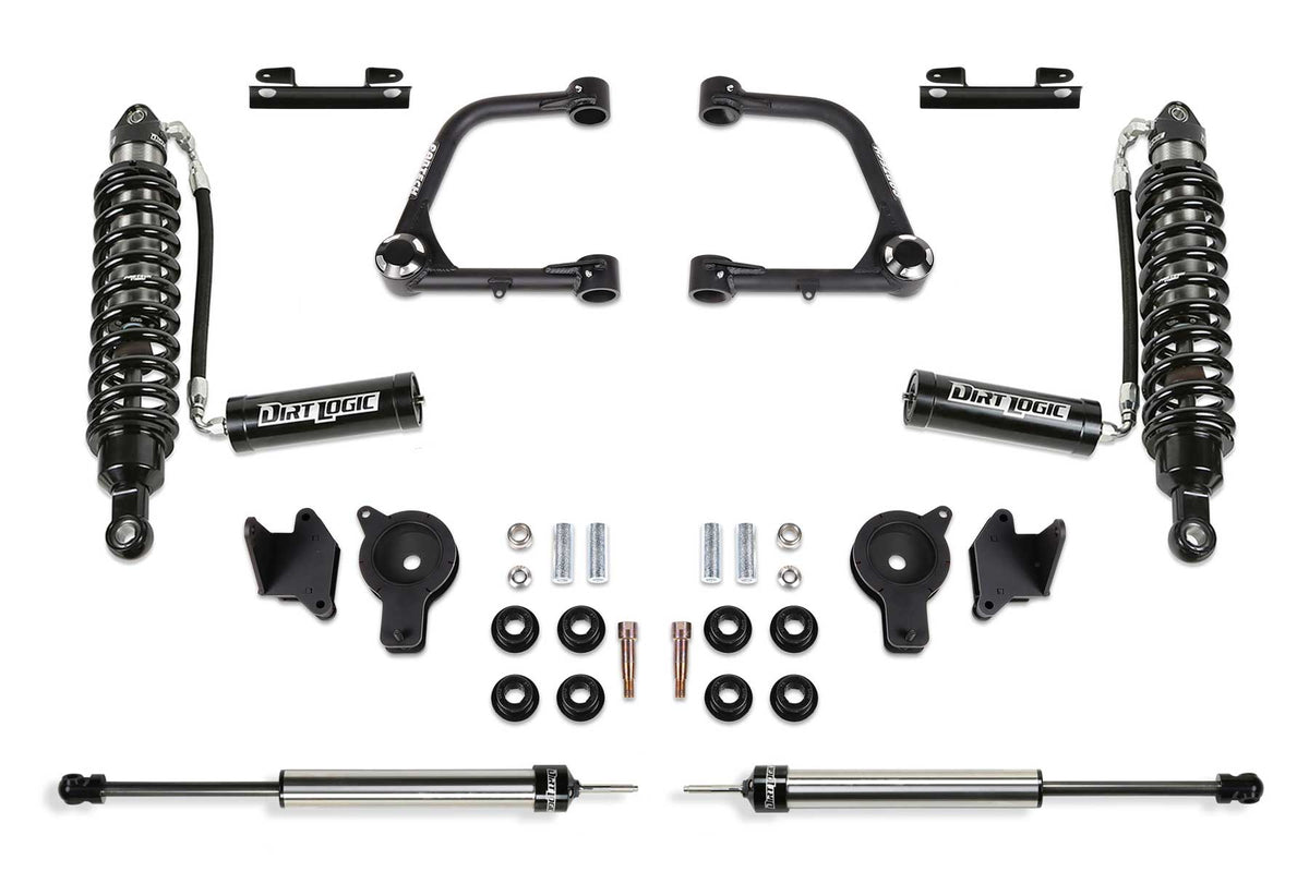 FABTECH | 3" Uniball UCA Lift Kit – Front Dirt Logic 2.5 Resi Coilovers & Rear Air Bag Spacers w/Rear Dirt Logic 2.25 Shocks | Toyota Tundra | K7091DL — product image 1