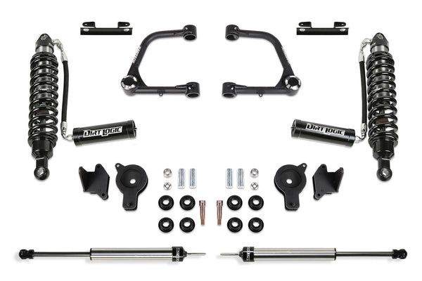 FABTECH | 3" Uniball UCA Lift Kit – Front Dirt Logic 2.5 Resi Coilovers & Rear Air Bag Spacers w/Rear Dirt Logic 2.25 Shocks | Toyota Tundra | K7091DL