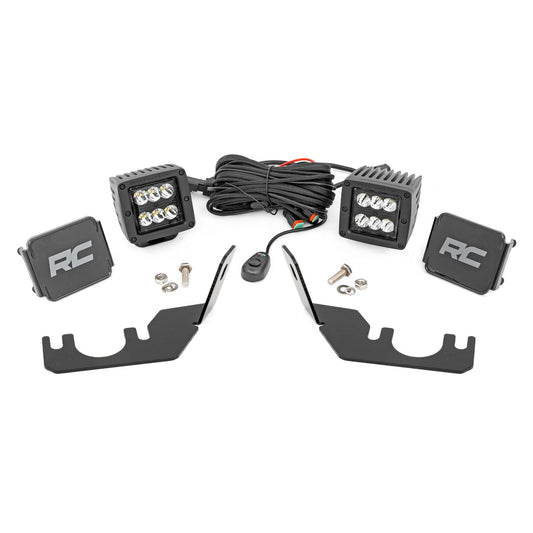ROUGH COUNTRY LED Light | Rear Mount | 2" Black Pair | Spot | Kawasaki Teryx 4 1000/Teryx 800  | 94006