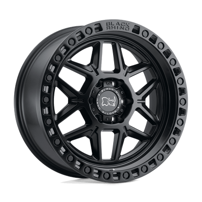 Black Rhino KELSO Matte Black wheel showcasing rugged design and split-spoke style for off-road adventures.