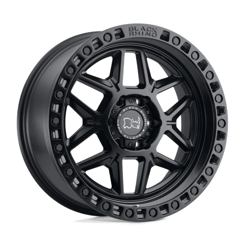 Black Rhino KELSO Matte Black wheel showcasing rugged construction and split-spoke design.
