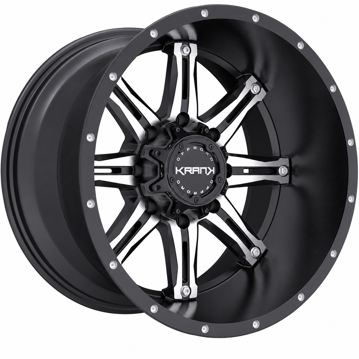 Krank Shaft Gloss Black with Machined Face wheel