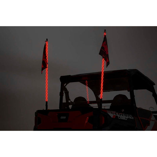 ROUGH COUNTRY Multi-Color LED | Whip | 4' Long | Pair | 93004