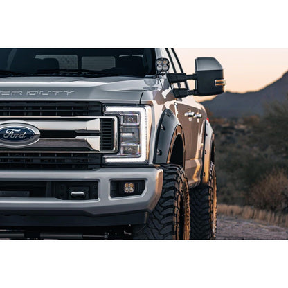 ROUGH COUNTRY | Fender Flares  Defender  G1 Absolute Black  Ford F-250/F-350 Super Duty (17-22) | A-F21112-G1