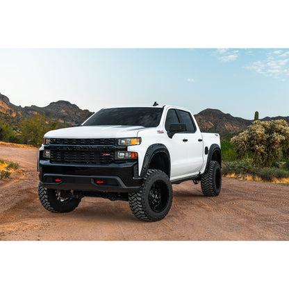 ROUGH COUNTRY | Defender Fender Flares  G42 White Sands  Chevy Silverado 1500 (19-26) | A-C12211-G42