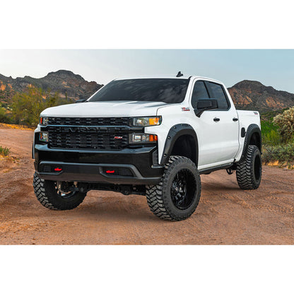 ROUGH COUNTRY Pocket Fender Flares | G1K Deep Ocean Blue | Chevy Silverado 1500 (19-21) | F-C11911A-G1K