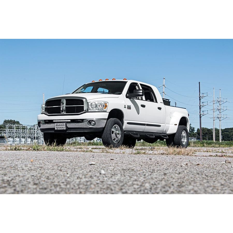 ROUGH COUNTRY LED Light Kit | Bumper Mount | 20" Black Single Row | White DRL | Ram 2500/3500 (10-18) | 70568BLDRL