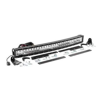 ROUGH COUNTRY LED Light Kit | Behind Grille Mount | 30" Black Dual Row | White DRL | Chevy Silverado 1500 (14-15) | 70624