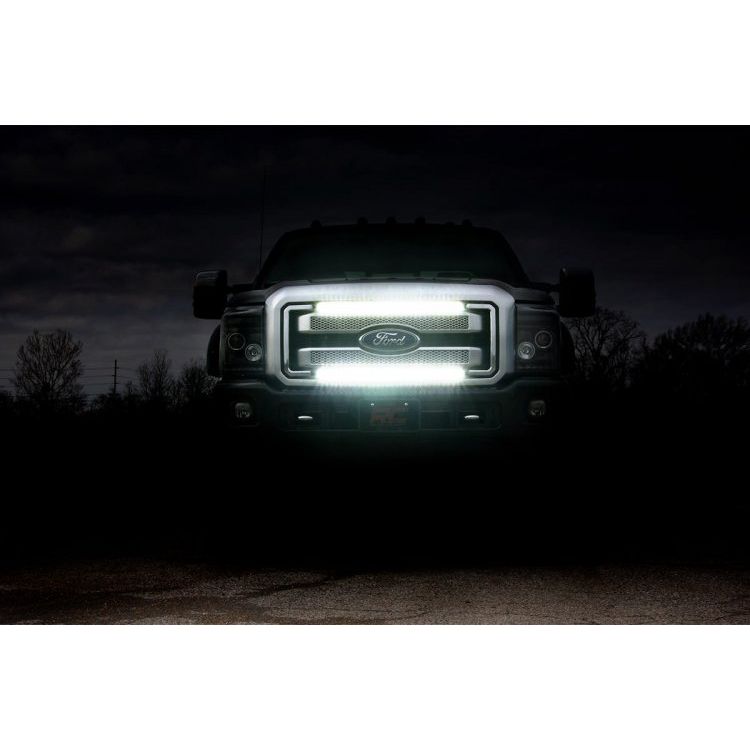 ROUGH COUNTRY LED Light Kit | Grill | 30" Black Single Row | White DRL | Ford F-250/F-350 Super Duty (11-16) | 70530BLDRL