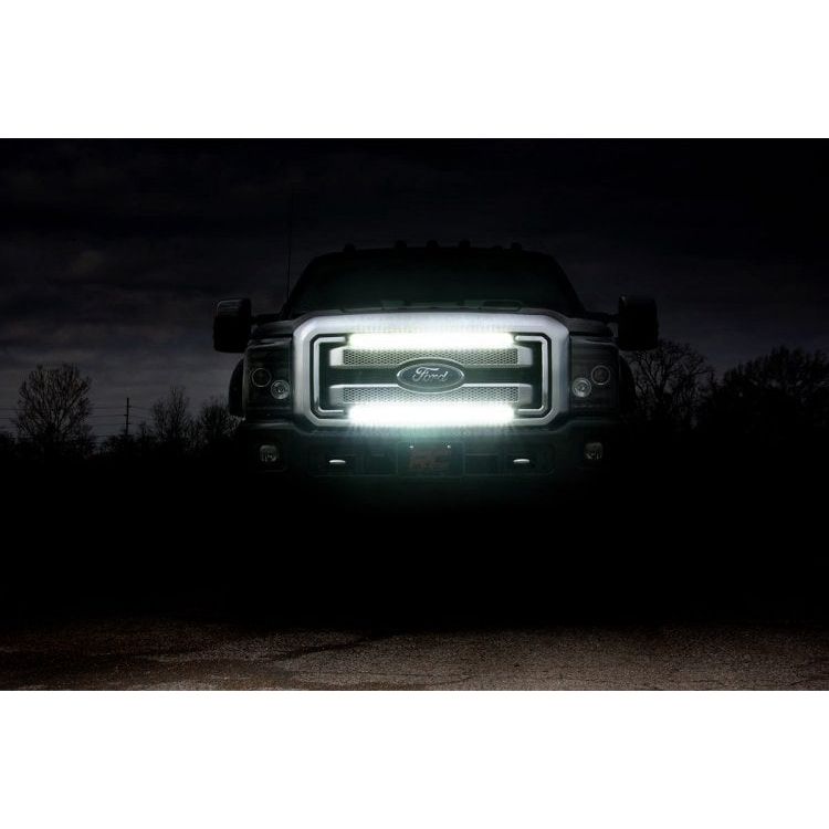 ROUGH COUNTRY LED Light Kit | Grill Mount | 30" Black Single Row Pair | Ford F-250/F-350 Super Duty (11-16) | 70771