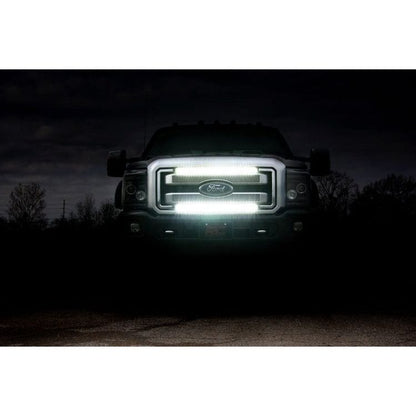 ROUGH COUNTRY LED Light Kit | Grill Mount | 30" Black Single Row Pair | Ford F-250/F-350 Super Duty (11-16) | 70771
