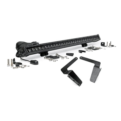 Rough Country LED Light Kit | Bumper Mount | 30" Black Single Row | Toyota Tundra (14-21) 70657