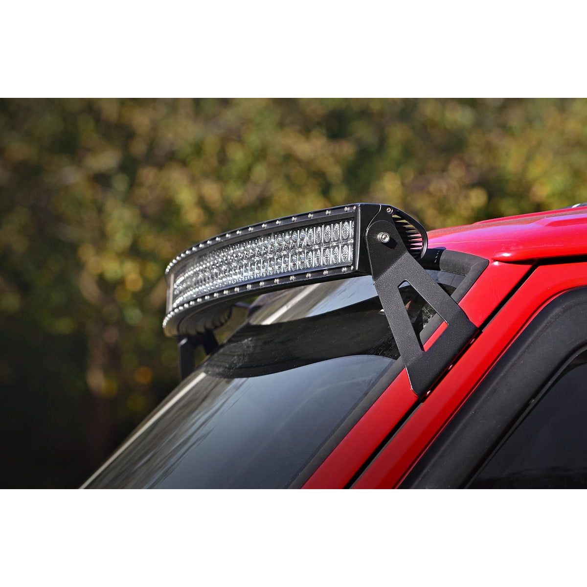 ROUGH COUNTRY LED Light Mount | Upper Windshield | 50" Curved | Jeep Cherokee XJ (84-01) | 70517