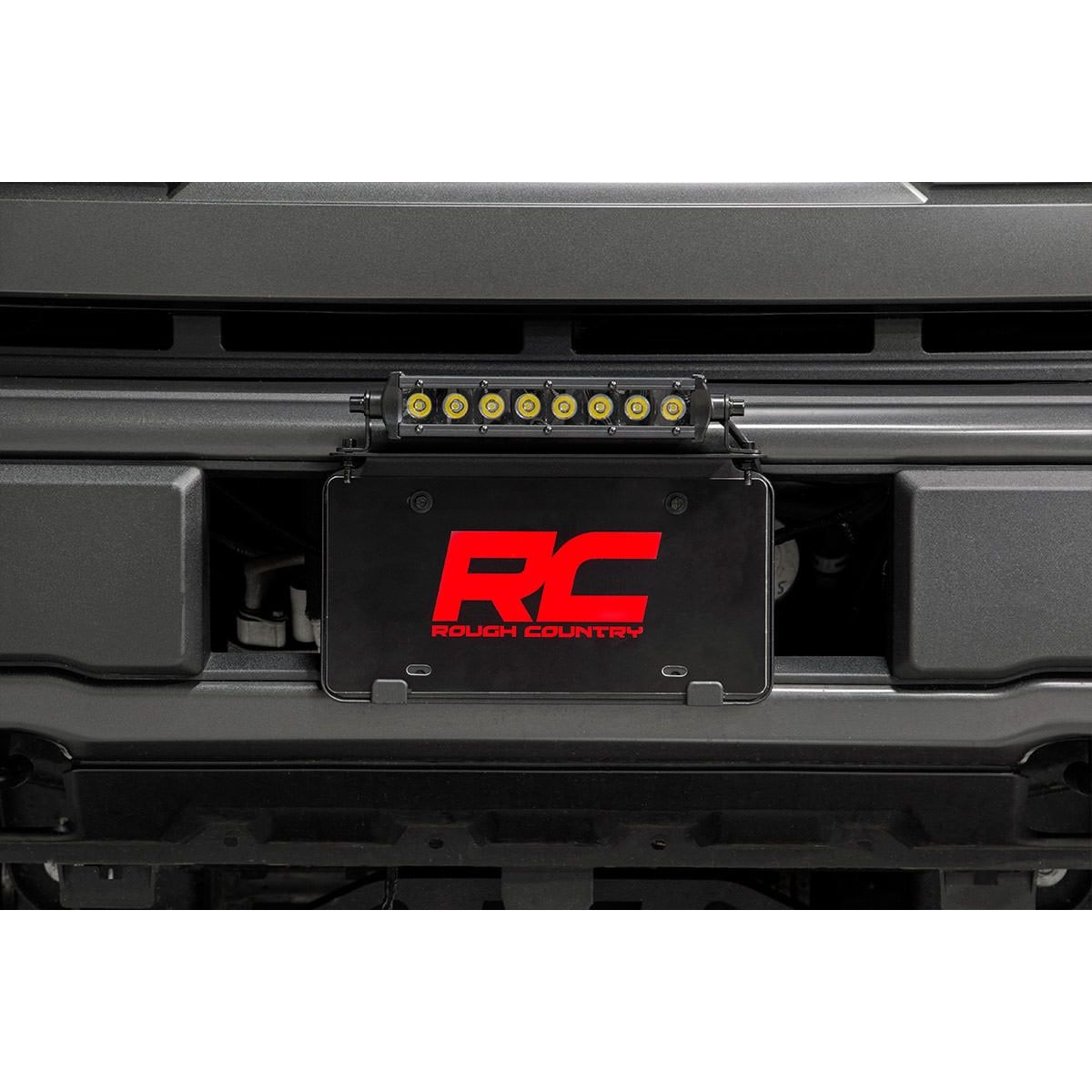 ROUGH COUNTRY 8 Inch Black Series LED Light Bar | Single Row | Amber DRL | 70718BLDRLA