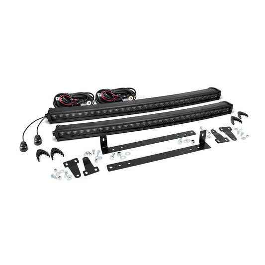 ROUGH COUNTRY LED Light Kit | Grille Mount | Dual 30" Black Single Row | Ford F-150 (09-14) | 70662
