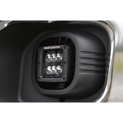 ROUGH COUNTRY LED Light Kit | Fog Mount | 2" Black Pair | Ford F-250/F-350 Super Duty (11-16) | 70622