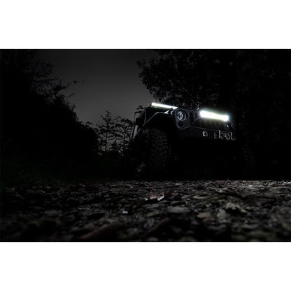 ROUGH COUNTRY 20 Inch Chrome Series LED Light Bar | Dual Row | Amber DRL | 70920DA