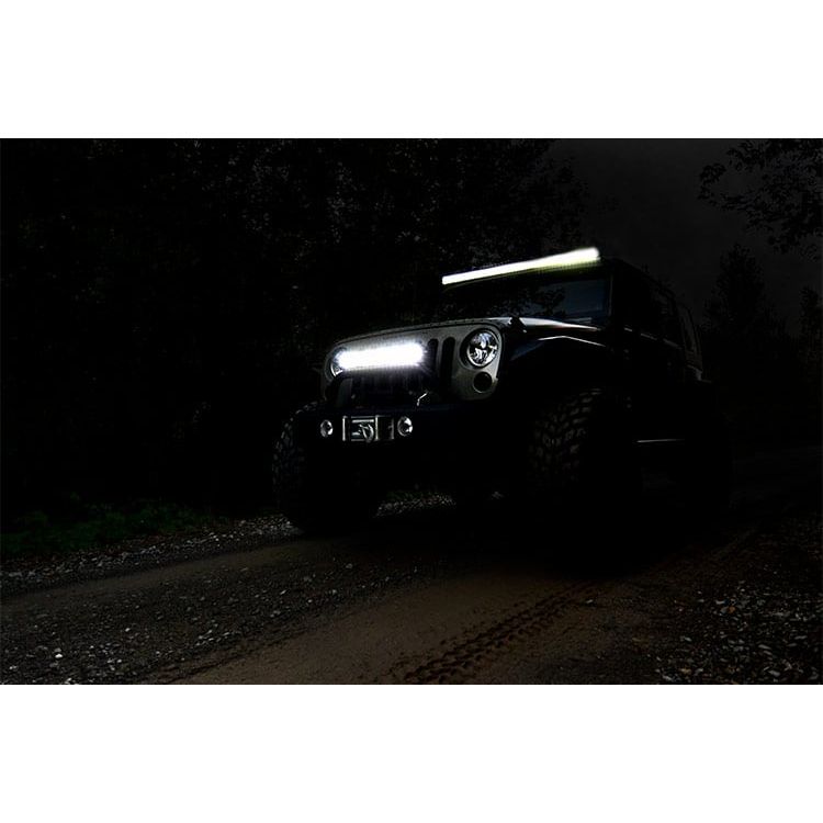 ROUGH COUNTRY 20 Inch Chrome Series LED Light Bar | Dual Row | Amber DRL | 70920DA