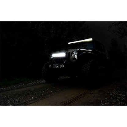 ROUGH COUNTRY 20 Inch Chrome Series LED Light Bar | Dual Row | Amber DRL | 70920DA