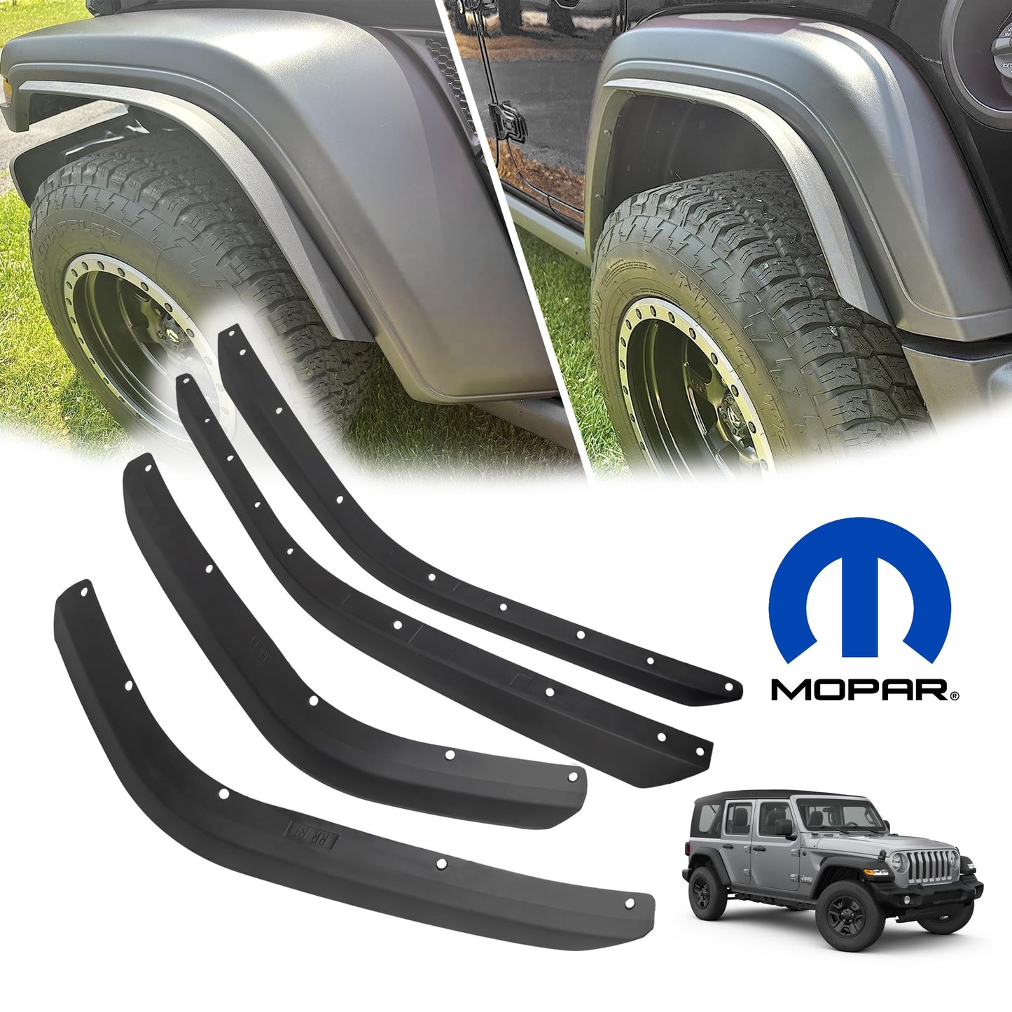 Mopar Fender Flare Extensions kit 2018-2026 Jeep Wrangler JL 392-Flares