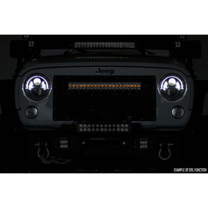 ROUGH COUNTRY 20 Inch Black Series LED Light Bar | Dual Row | Amber DRL | 70920BDA