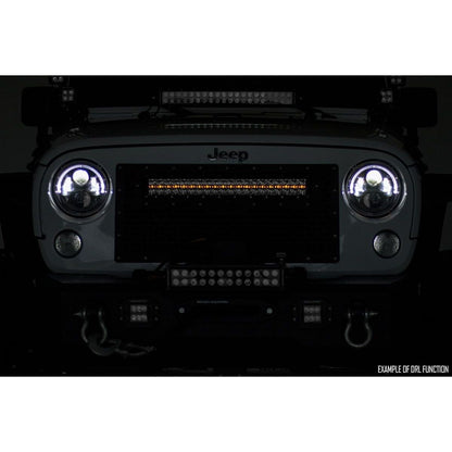 ROUGH COUNTRY 20 Inch Black Series LED Light Bar | Single Row | Amber DRL | 70720BLDRLA
