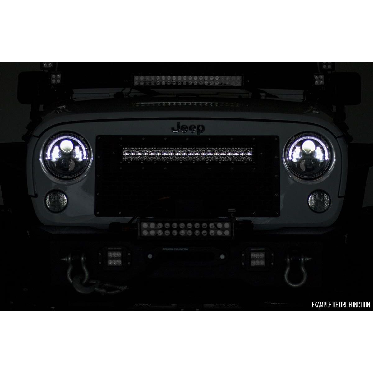 ROUGH COUNTRY 50 Inch Black Series LED Light Bar | Dual Row | Cool White DRL | 70950BD