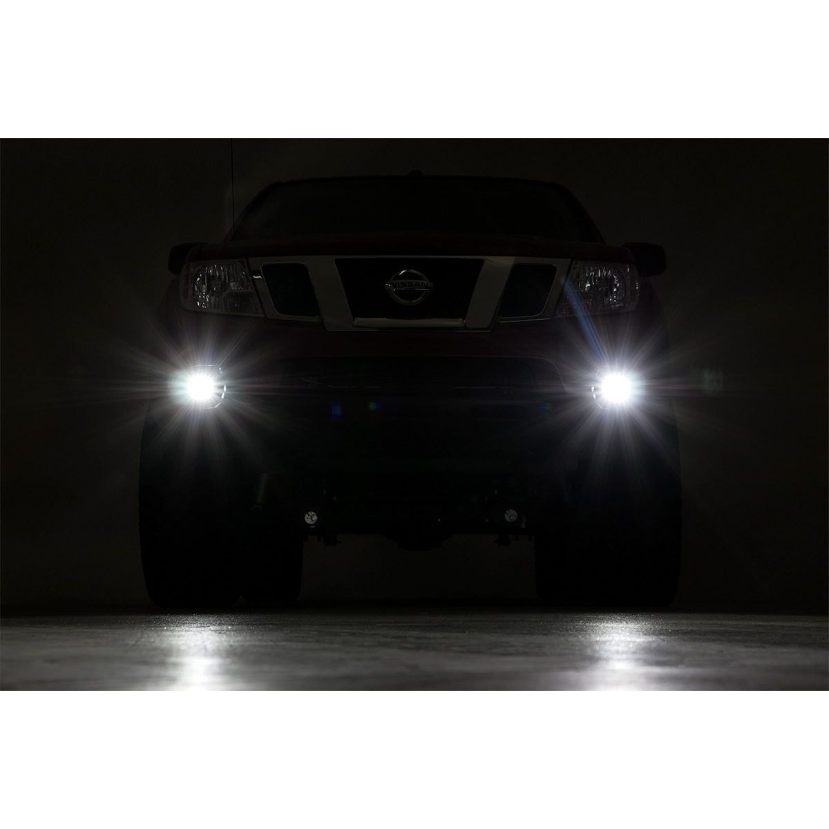 ROUGH COUNTRY LED Light Kit | Fog Mount | 2" Black Pair | Spot | Nissan Frontier (05-20) | 71023