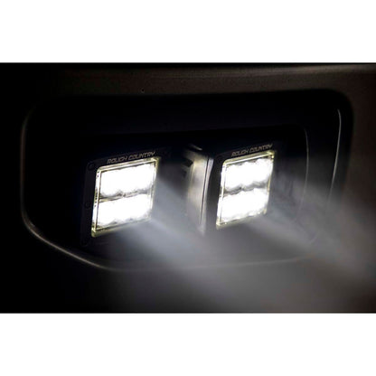 ROUGH COUNTRY LED Light Kit | Fog Mount | Dual 2" Black Pairs | Spot/Flood | Ford F-150 (15-17) | 70865