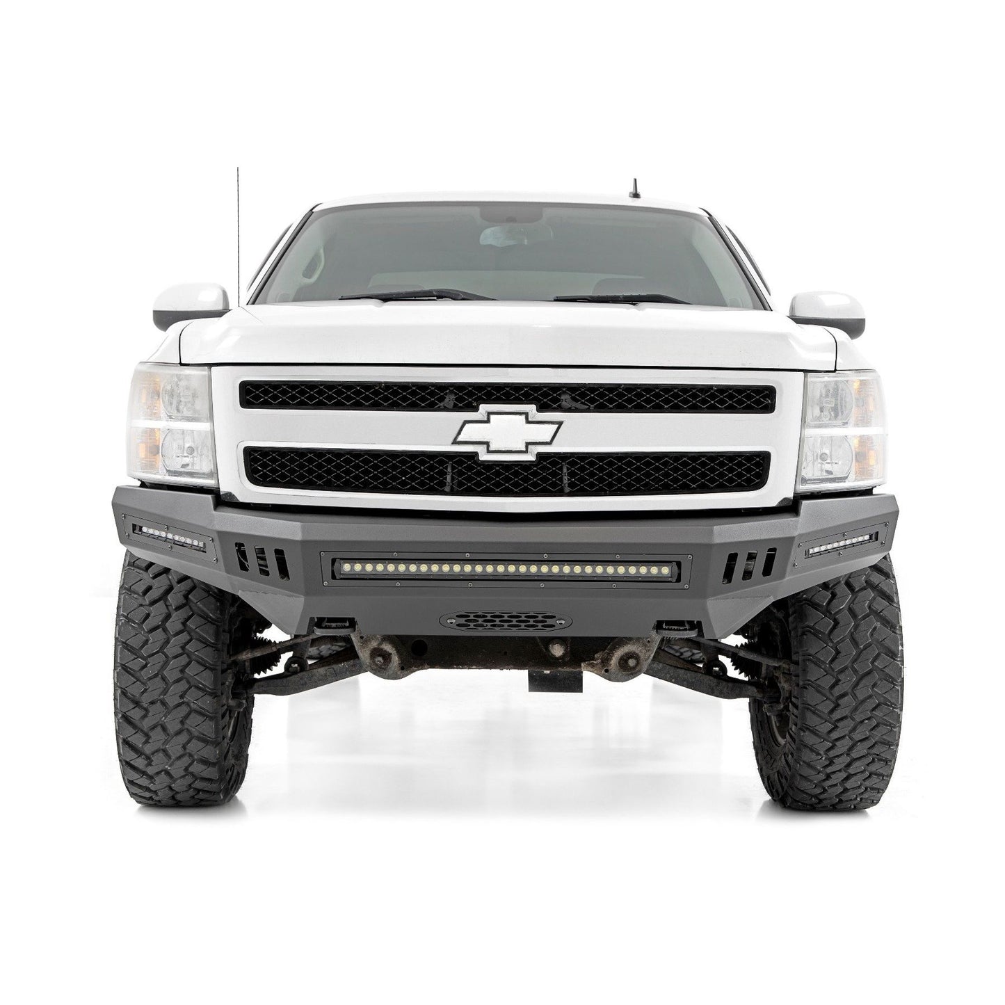 ROUGH COUNTRY Front High Clearance Bumper | BLK LEDs | Chevy Silverado 1500 2WD/4WD (07-13) | 10911