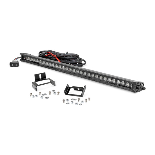 ROUGH COUNTRY LED Light Kit | Grill | 30" Black Single Row | White DRL | Ford F-250/F-350 Super Duty (11-16) | 70530BLDRL